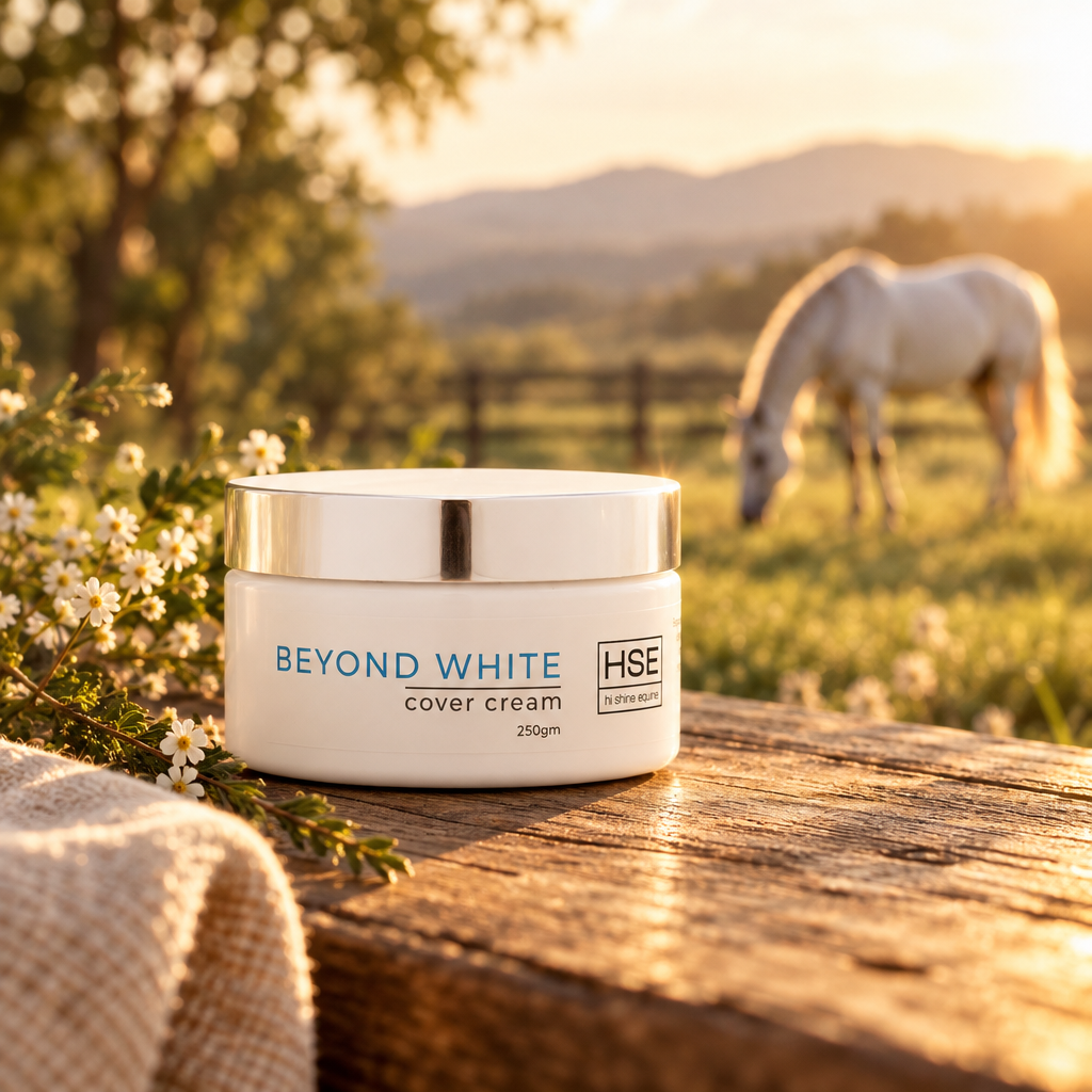 HSE Beyond White Cover Cream i Hi Shine Equine