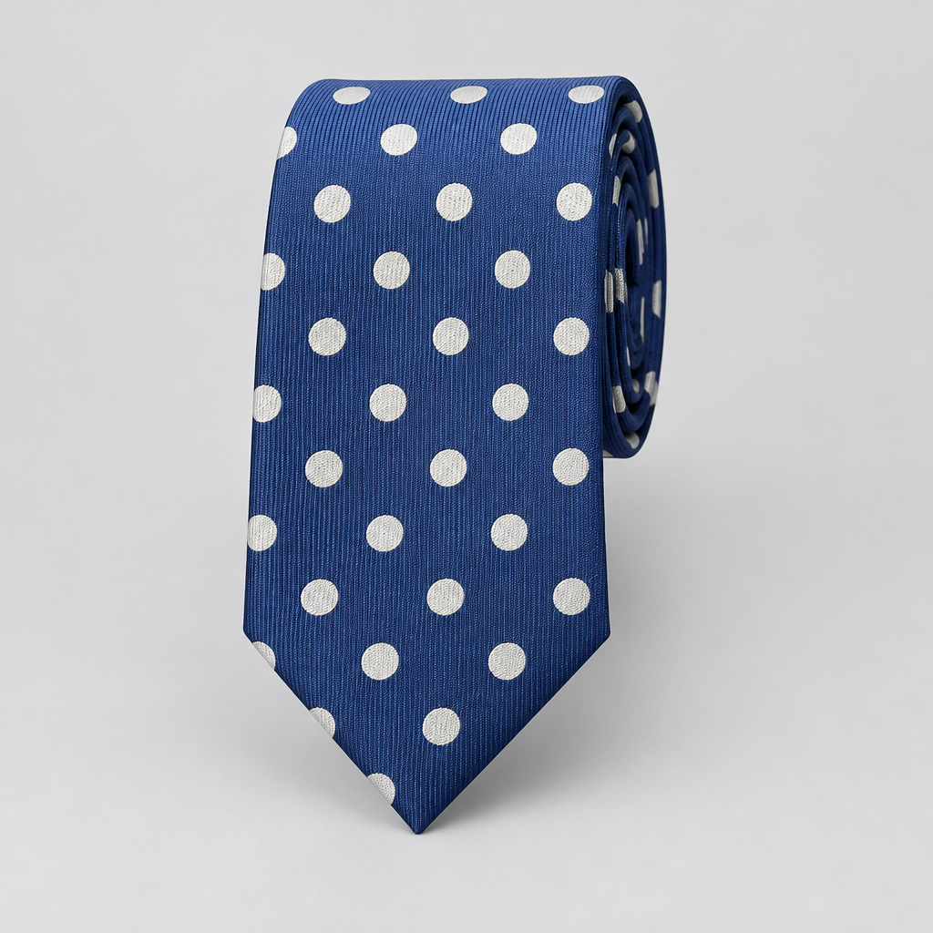 Mid Blue and Silver Spot Tie Foxwood Equestrian | Showing Tack and Saddlery Store