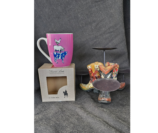 Mug and Candle Holder Foxwood Equestrian - Showing Tack and Saddlery