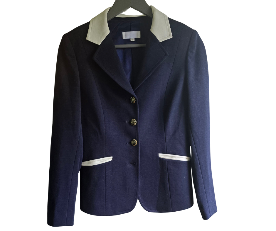 Competition Jacket- Navy Foxwood Equestrian - Showing Tack and Saddlery