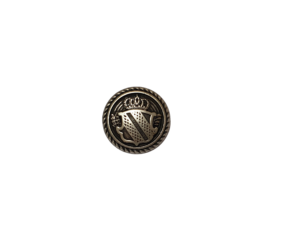 Crown Shield & Rope Vintage Silver Single Buttons Hurlford