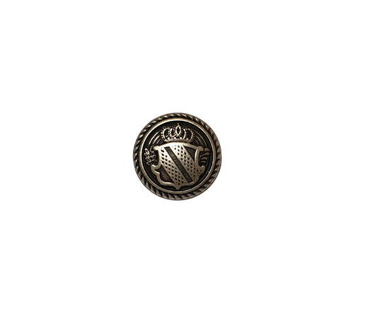 Crown Shield & Rope Vintage Silver Single Buttons Hurlford