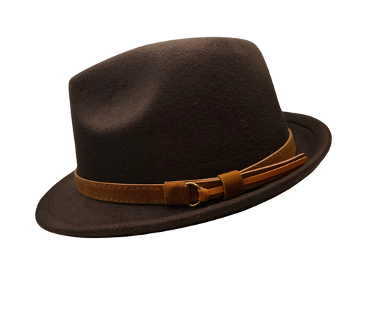 Felt Fedora Hat - Chocolate Brown Foxwood Equestrian - Showing Tack and Saddlery