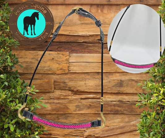 Royalty Hot Pink Rhinestone Show Halter - Small Size Petite Equine