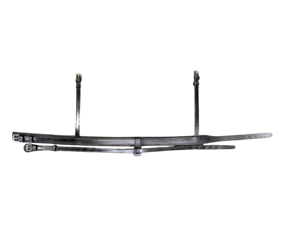 Caveson Noseband With Removeable Flash Strap| Black Foxwood Equestrian | Showing Tack and Saddlery Store