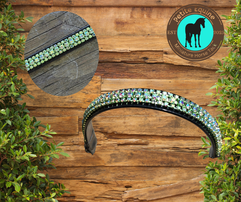 J Hook Noseband -Kermit Green Petite Equine
