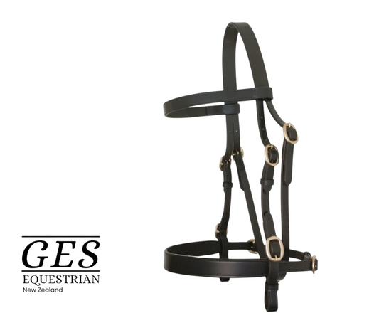 In-hand Show Bridle-Flat-Havana Brown Foxwood Equestrian - Showing Tack and Saddlery
