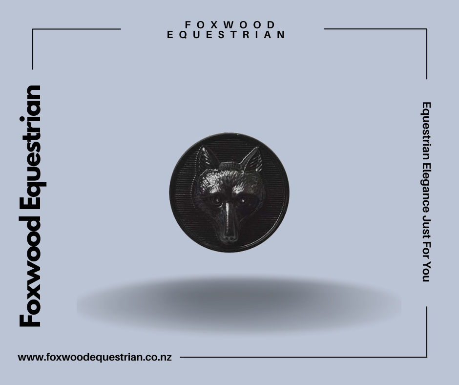 Single Black Foxhead Buttons