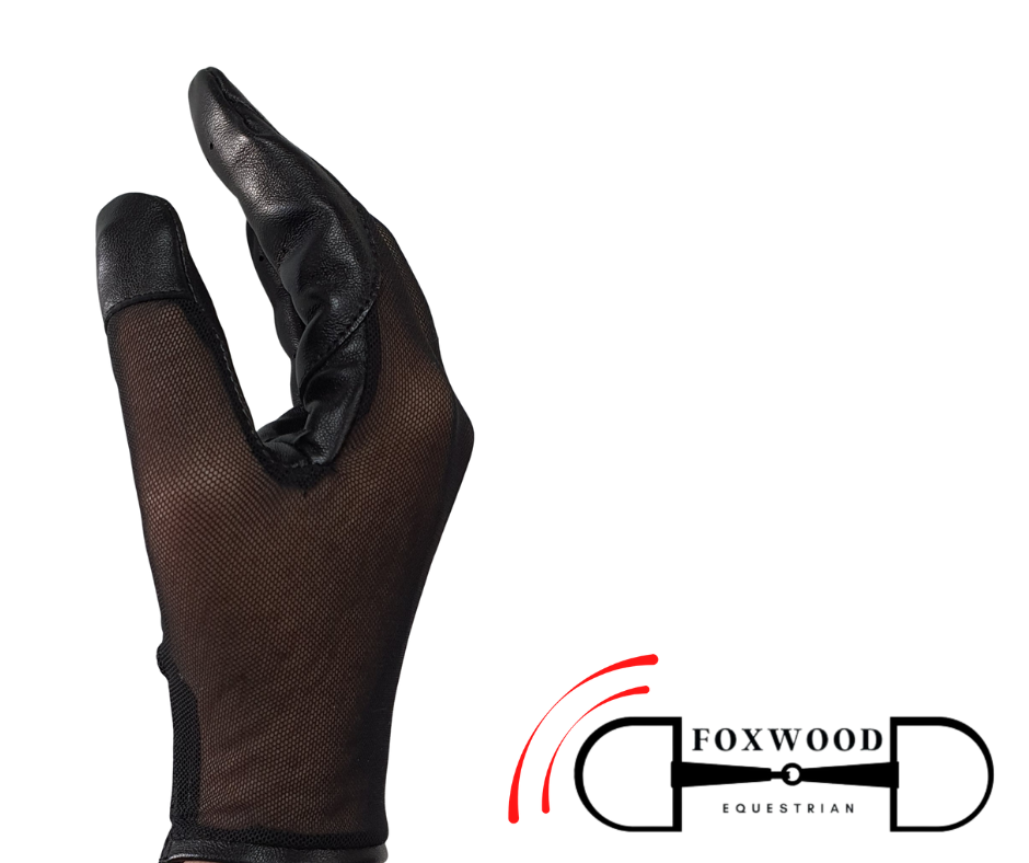 Hurlford Cool Mesh Gloves Adults Black Hurlford