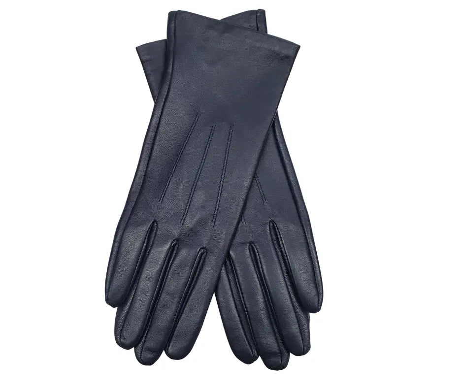 Hurlford Leather Riding Gloves Adults Navy