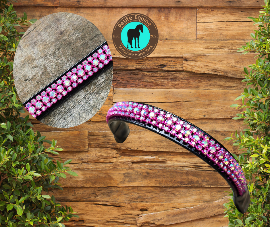 J Hook Noseband -Cerise Petite Equine