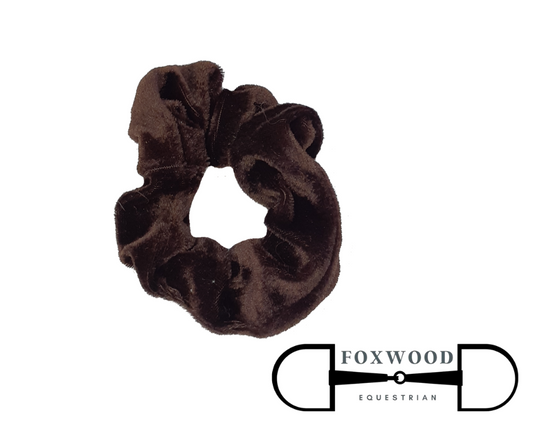 Brown Velour Scrunchie  Foxwood Equestrian | Showing Tack and Saddlery Store