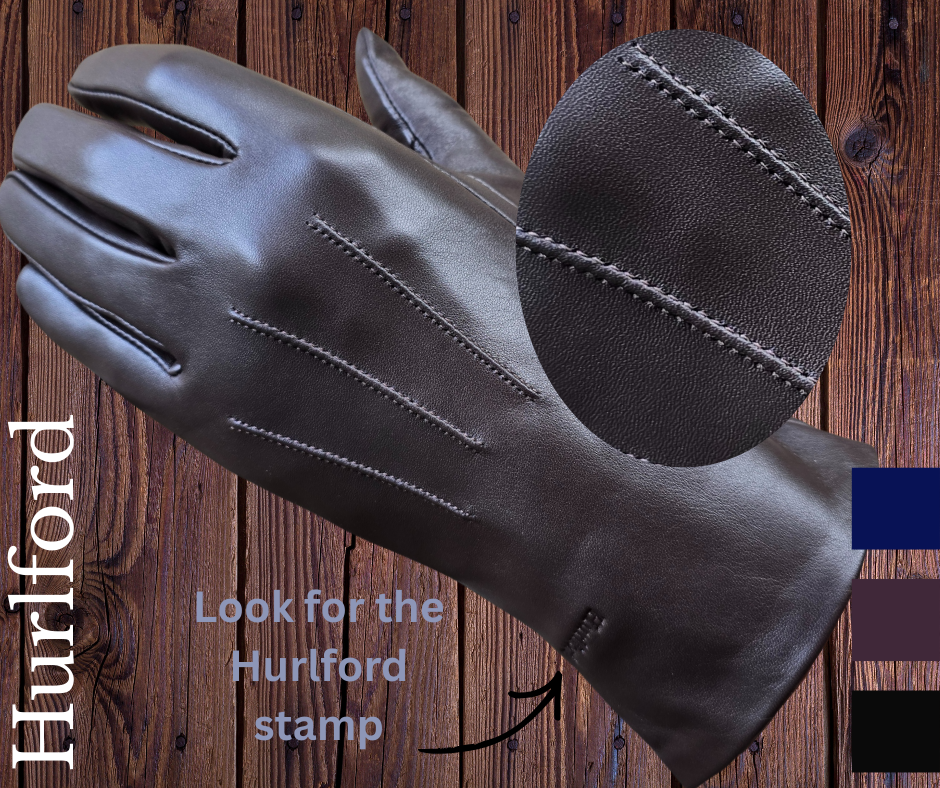 Hurlford Elite Leather Riding Gloves Adults Brown