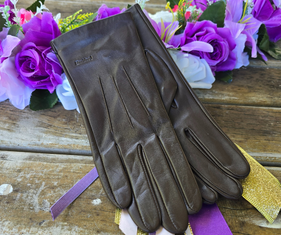 Hurlford Elite Leather Riding Gloves Childs| Brown  Foxwood Equestrian | Showing Tack and Saddlery Store
