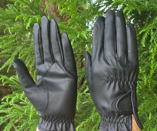 Hurlford Sure Grip Gloves Black Childs - Foxwood Equestrian | Showing Tack and Saddlery Store
