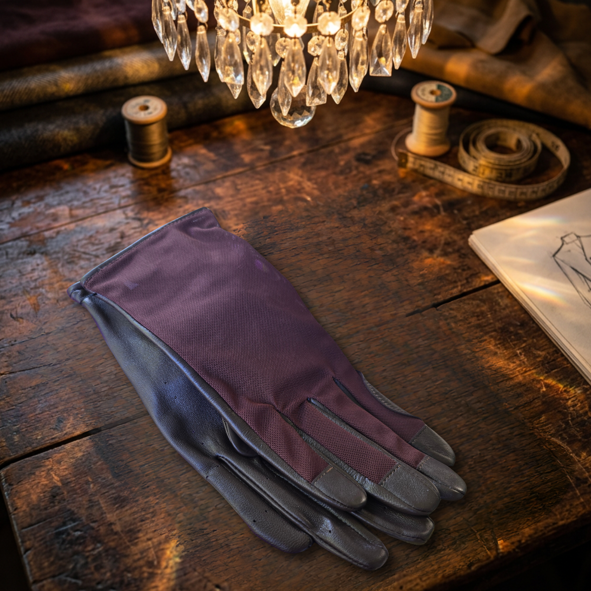 Hurlford Cool Mesh Gloves Adults| Brown  Foxwood Equestrian | Showing Tack and Saddlery Store