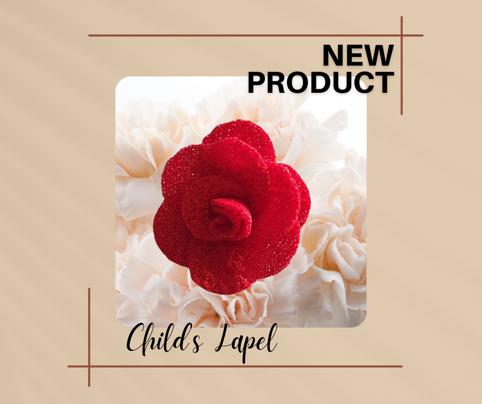 Child's Fabric Lapel - Red Hurlford