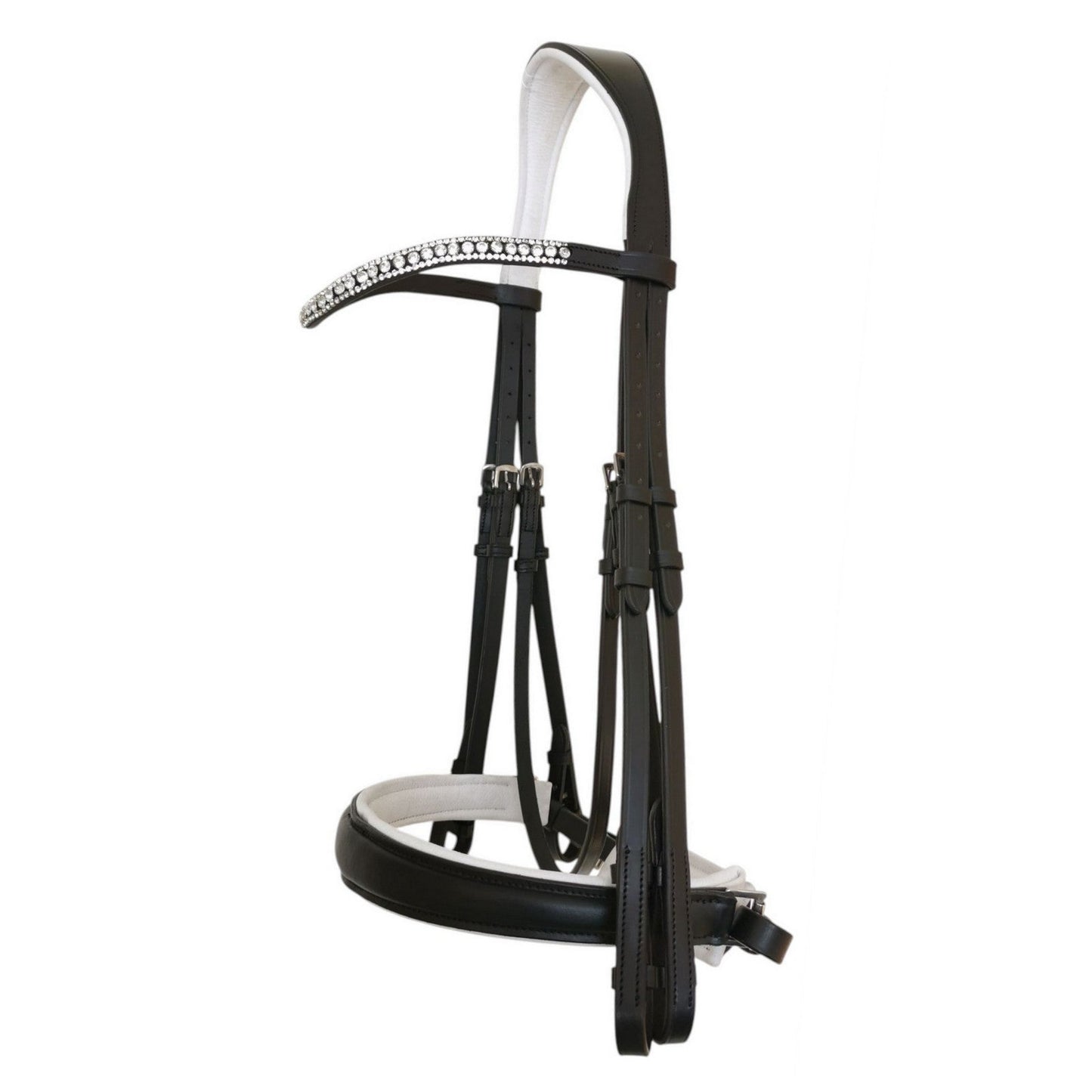 GES Rio Double Bridle White Padding With Reins GES Equestrian