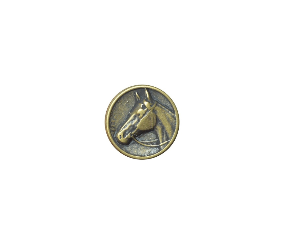 Single Bronze Horse Head Buttons Hurlford