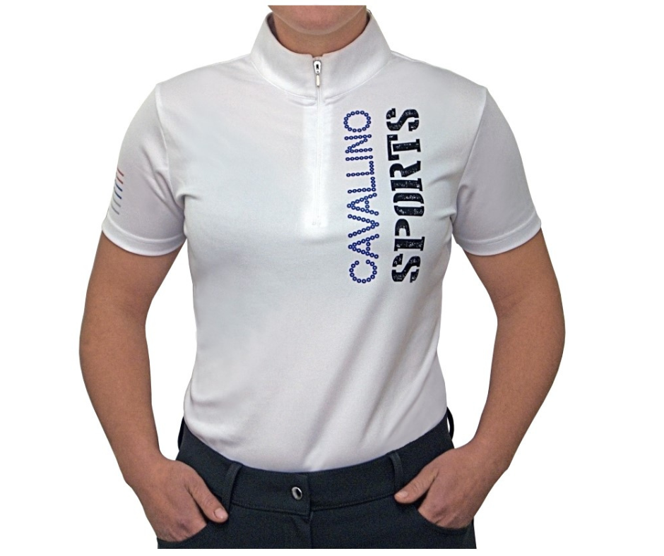 Sports Riding Shirt-Youth/Child's - White Cavallino