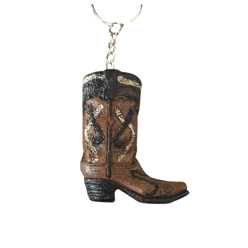 Pure Western Boot Key Chain Brown Pure Western
