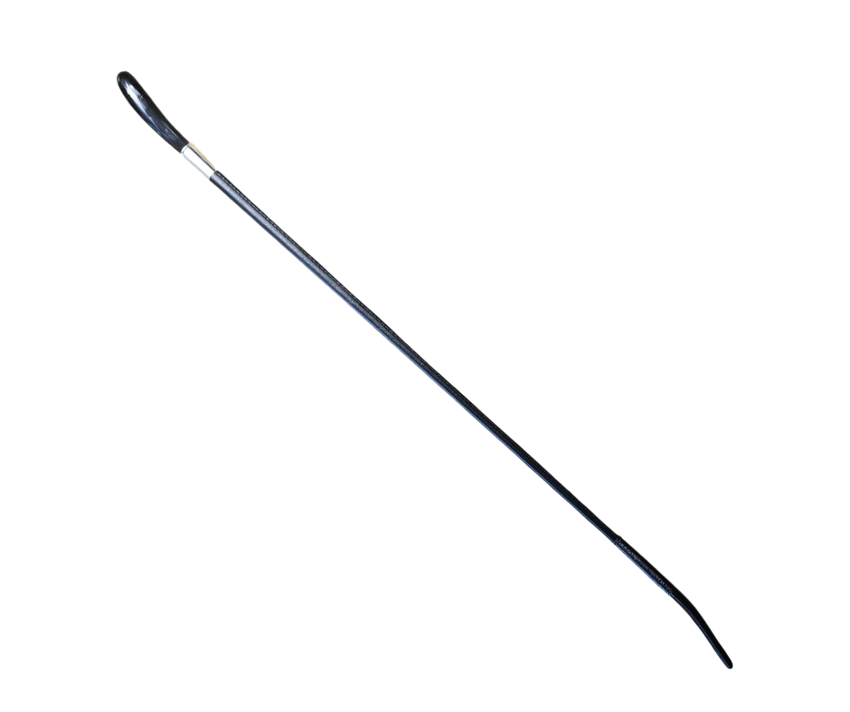 Buffalo Handle Leather Show Whip - Black County