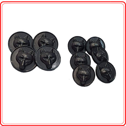 Black Foxhead Button Sets