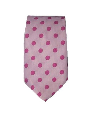 Pink and Pink Spot  Tie