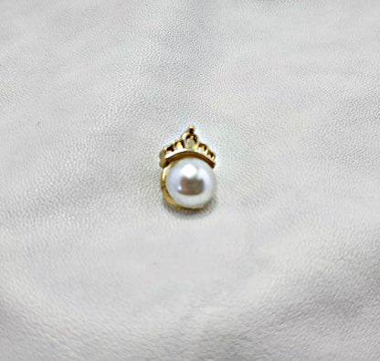 Pearl and Crown Tie Pin
