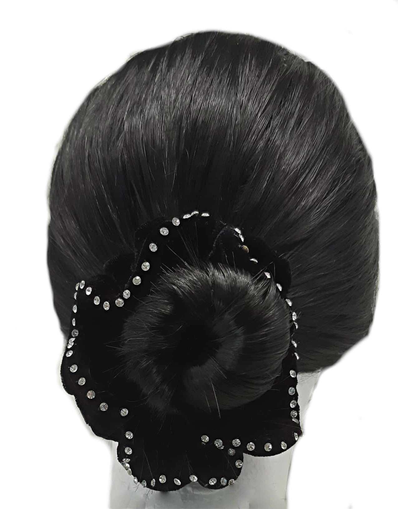 Rhinestone Scrunchie- Black