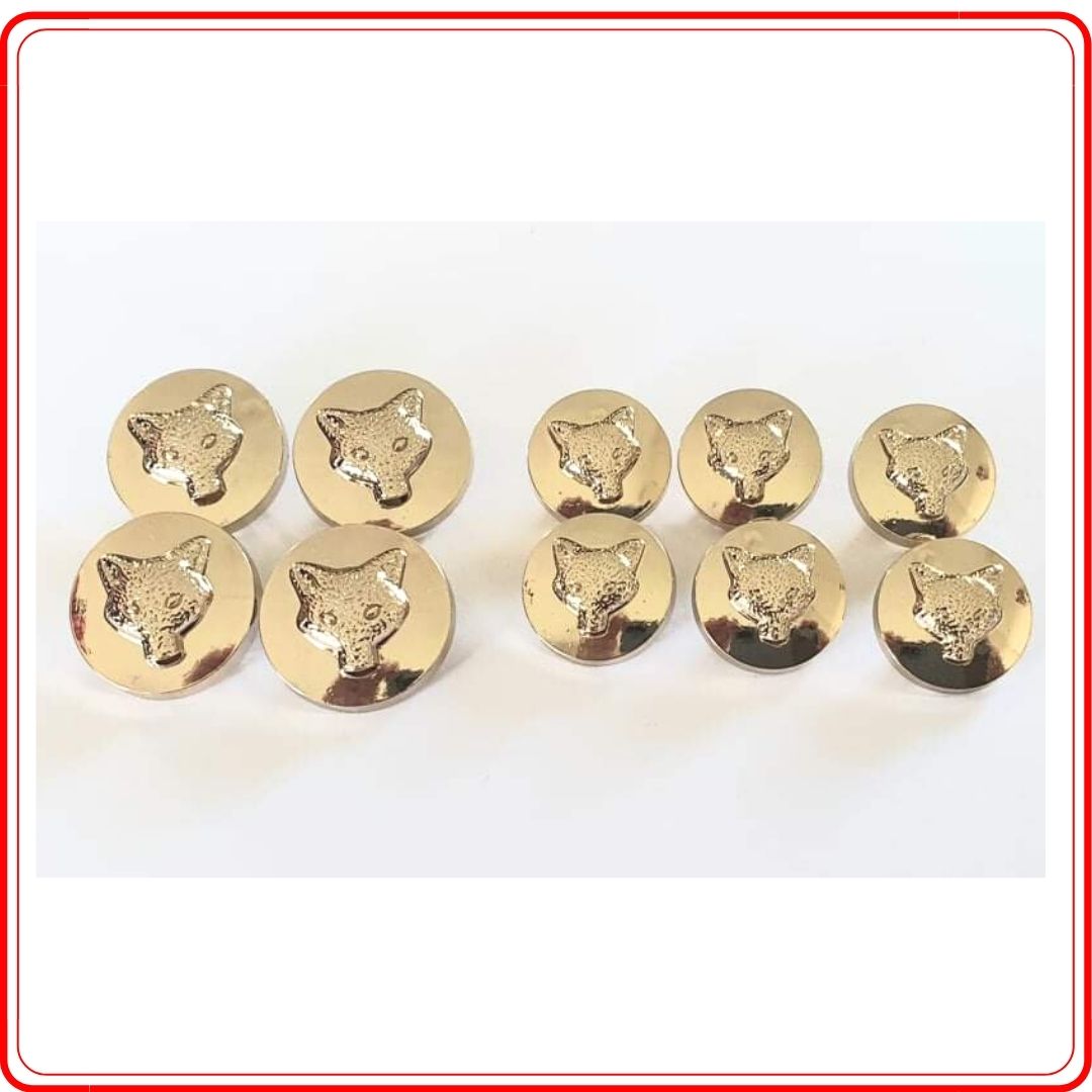 Foxhead Button Set - Gold