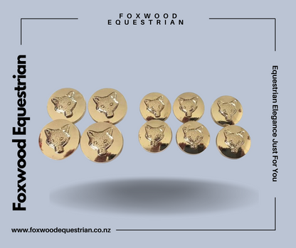 Foxhead Button Set - Gold