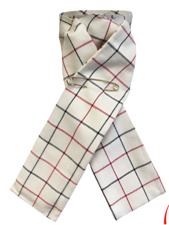 Tattersall Check Stock Red/Black Self Tie Equetech