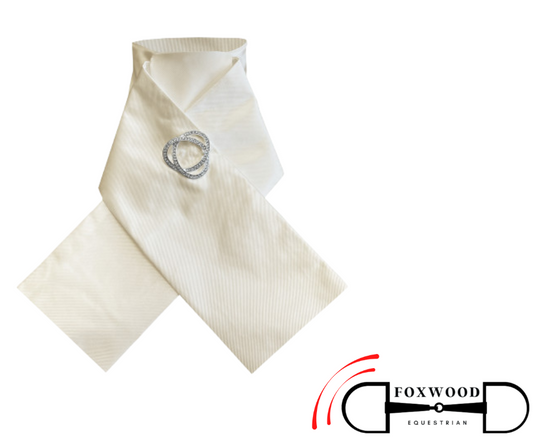 Adults Plain Stock Pre Tied Cream Equetech