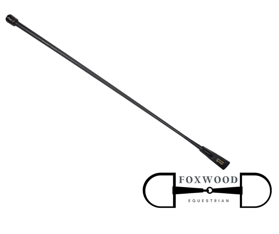 Plaited Top -English Leather Show Whip Foxwood Equestrian