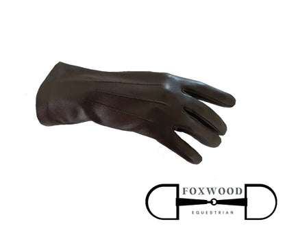 Hurlford Brown Leather Riding Gloves - Childs Foxwood Equestrian
