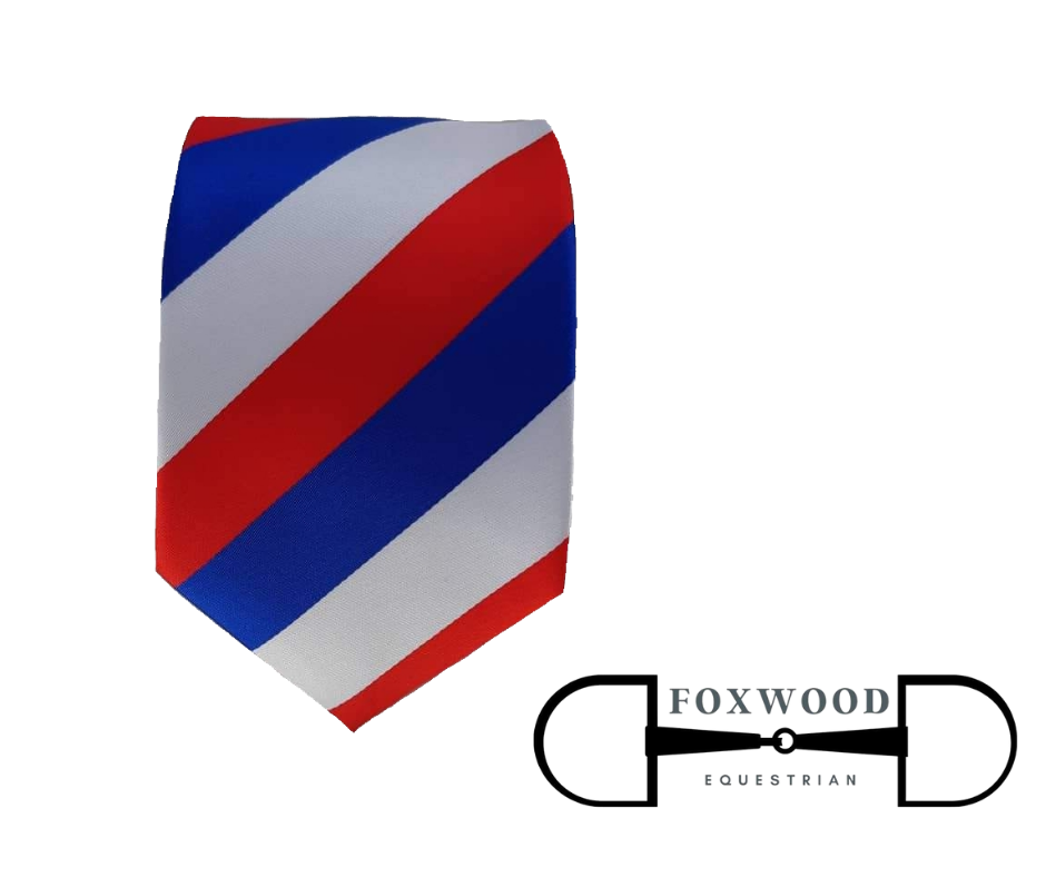 Tri Coloured Stripe Tie Foxwood Equestrian