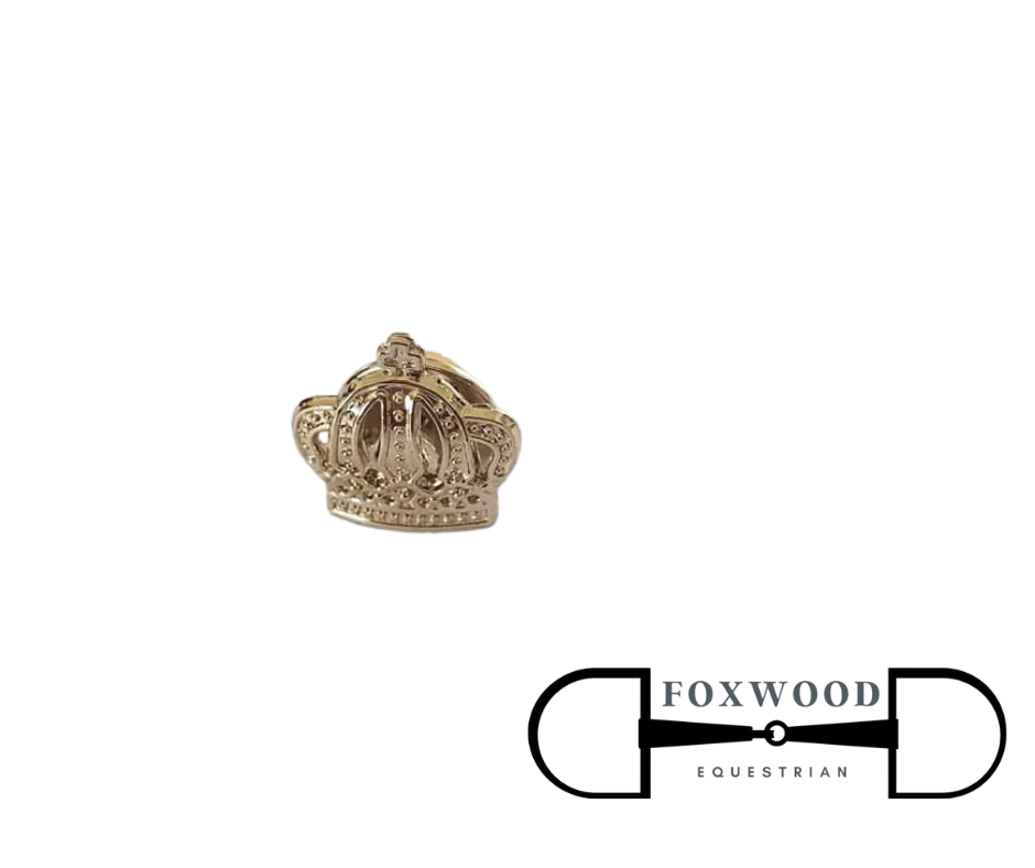 Gold Crown Tie Tack Foxwood Equestrian