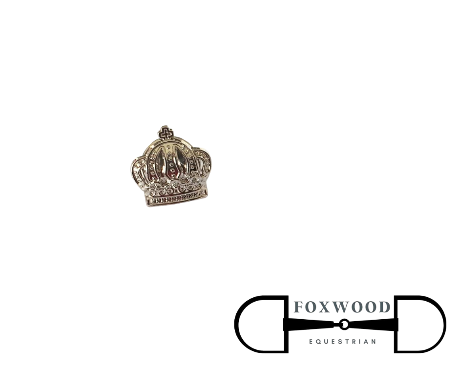Silver Crown Tie Tack Foxwood Equestrian