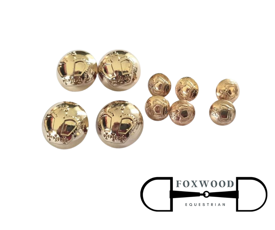 Crown Button Set Foxwood Equestrian