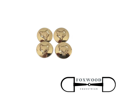 Foxhead Gold Single Buttons - Small and Large Foxwood Equestrian