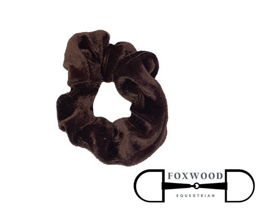 Brown Velour Scrunchie Foxwood Equestrian