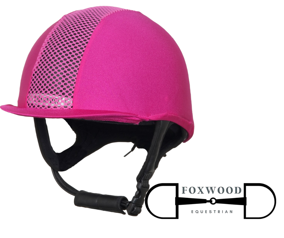 Champion Helmet Cover- Hot Pink Foxwood Equestrian