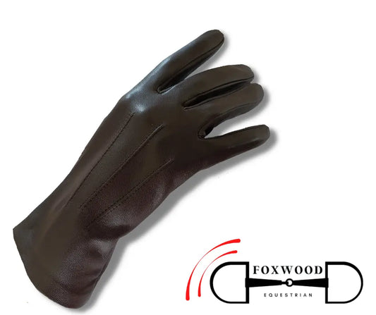 Hurlford Brown Leather Riding Gloves Childs