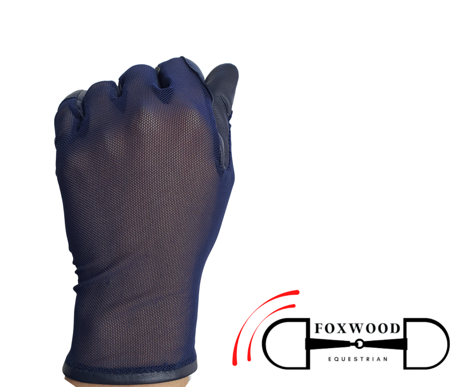 Hurlford Cool Mesh Gloves Adults Navy Hurlford
