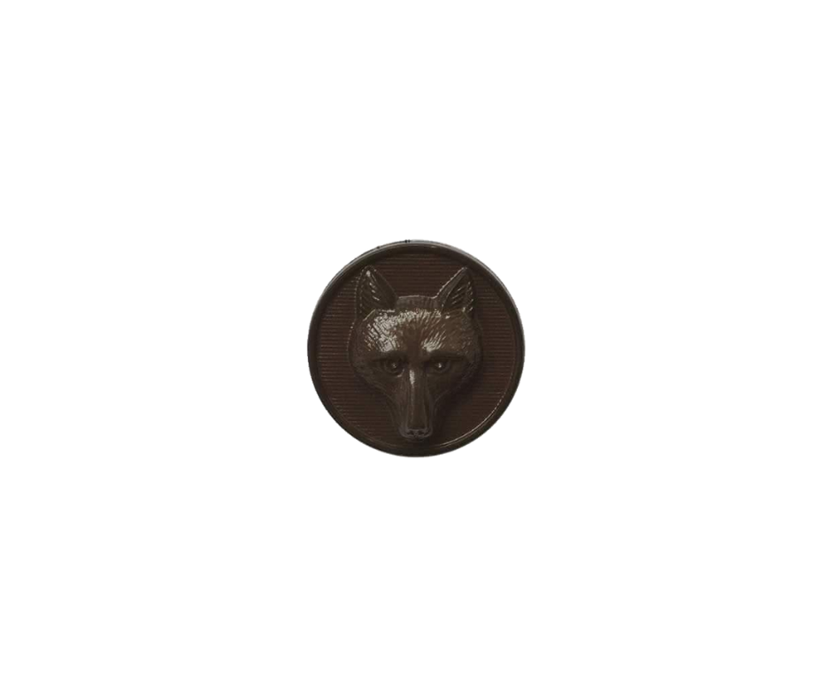 Single Brown Foxhead Buttons Hurlford