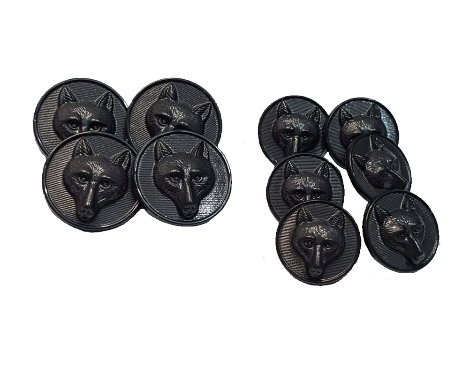 Black Foxhead Button Sets Hurlford