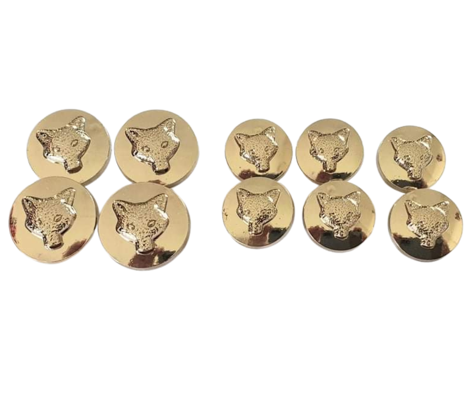 Foxhead Button Set Gold Hurlford