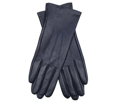 Hurlford Navy Leather Riding Gloves Adults