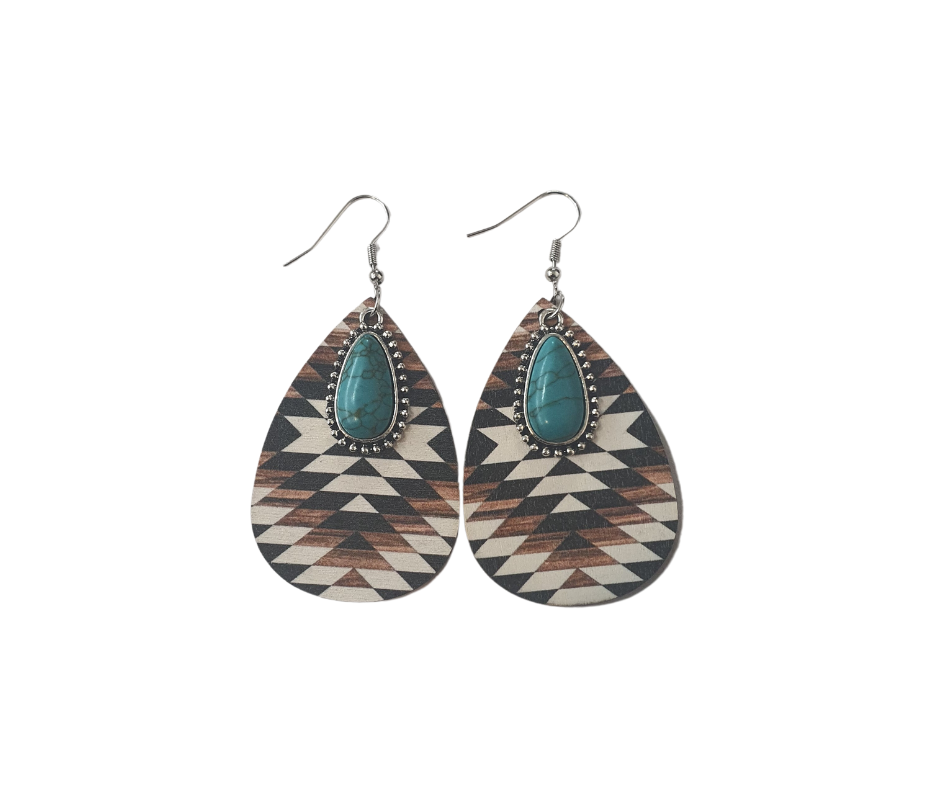 Aztec Western Earrings Geo Hurlford